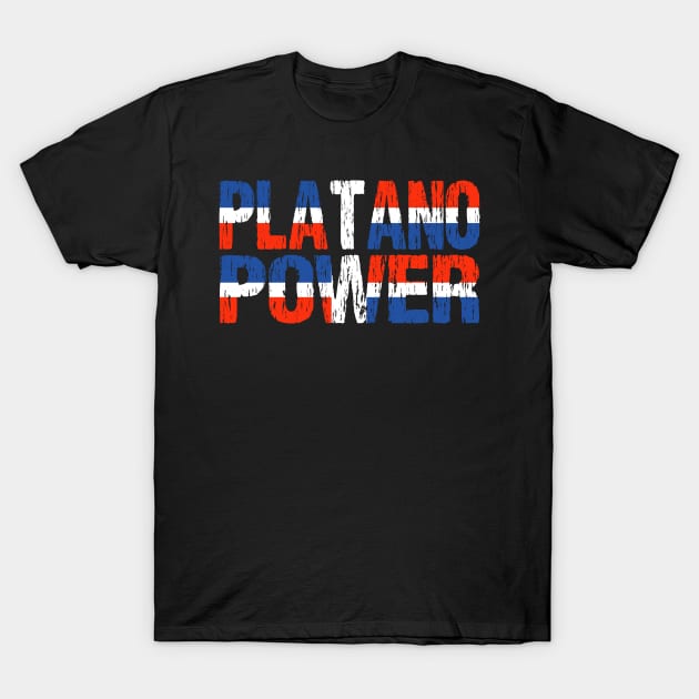 Platano Power Dominican Republic Flag T-Shirt by Nirvanibex